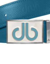 Aqua Full Grain Textured Leather Strap with Buckle