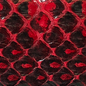 Red Snakeskin Leather Belt