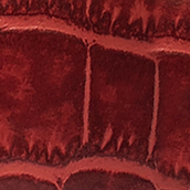 Burgundy Crocodile Textured Leather Belt