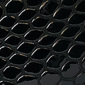 Black Snakeskin Leather Belt