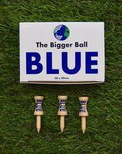 The Bigger Ball - Bamboo Castle Golf Tees - Blue 39mm