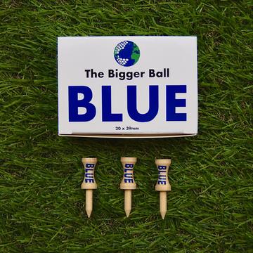 The Bigger Ball - Bamboo Castle Golf Tees - Blue 39mm