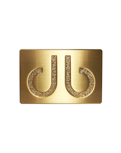 Gold Plain Leather Texture Belt with buckle