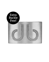 Ballmarker White Crocodile Leather Texture Belt