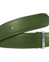 Green Full Grain Texture Leather Belt