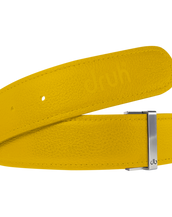 Yellow Full Grain Textured Leather Belt