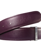 Purple Full Grain Texture Leather Belt