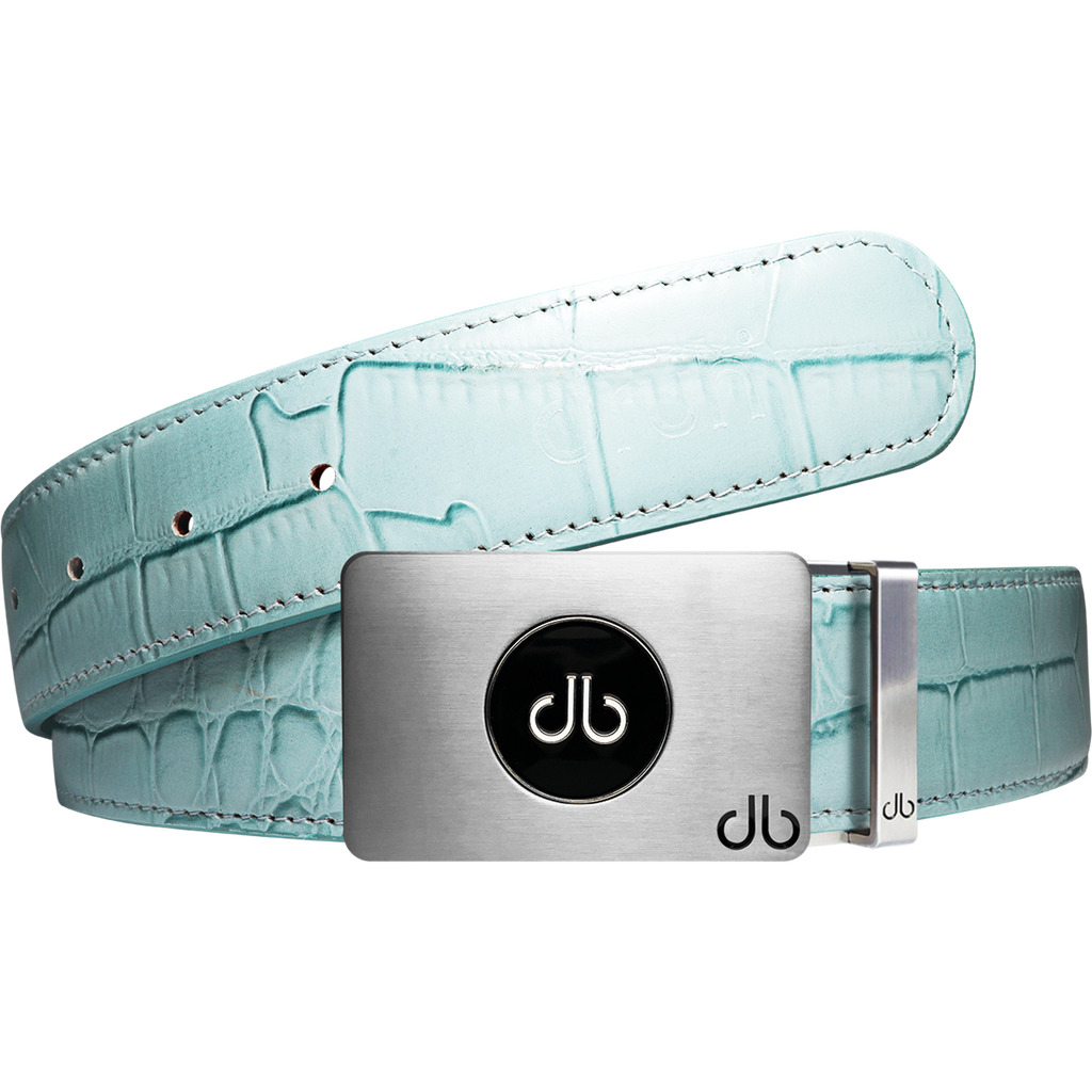 Ballmarker Aqua Crocodile Leather Texture Belt