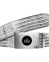 Ballmarker White & Black Lizard Leather Texture Belt