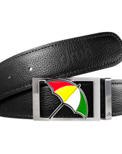 Arnold Palmer Ballmarker Buckle and Full Grain Leather Belt in Black