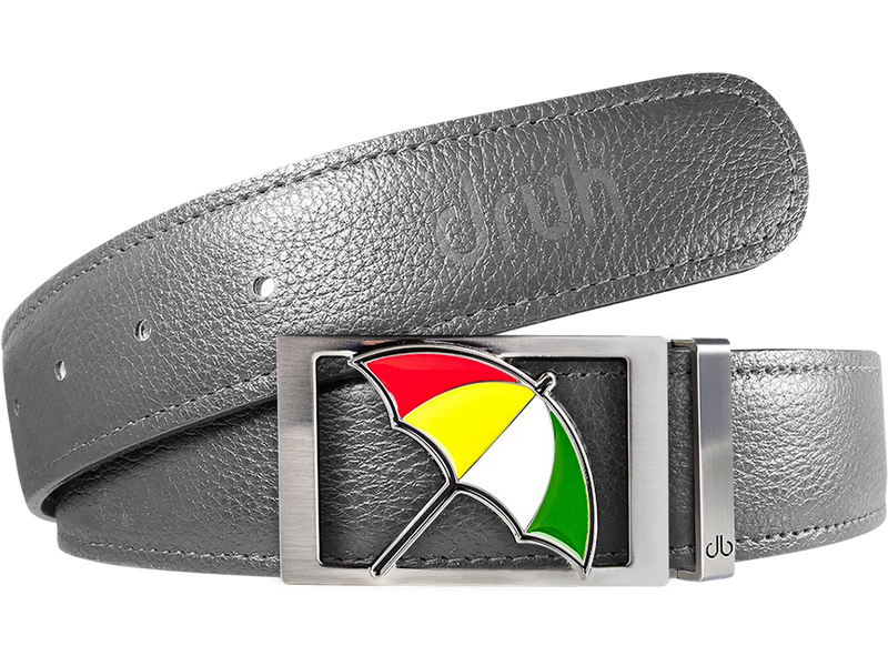 Arnold Palmer Ballmarker Buckle and Full Grain Leather Belt in Gray