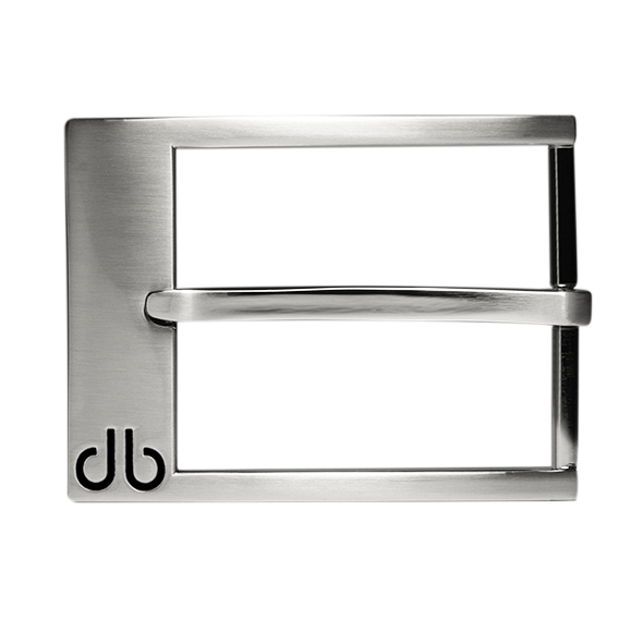 Silver Classic Prong Buckle with Black Detail