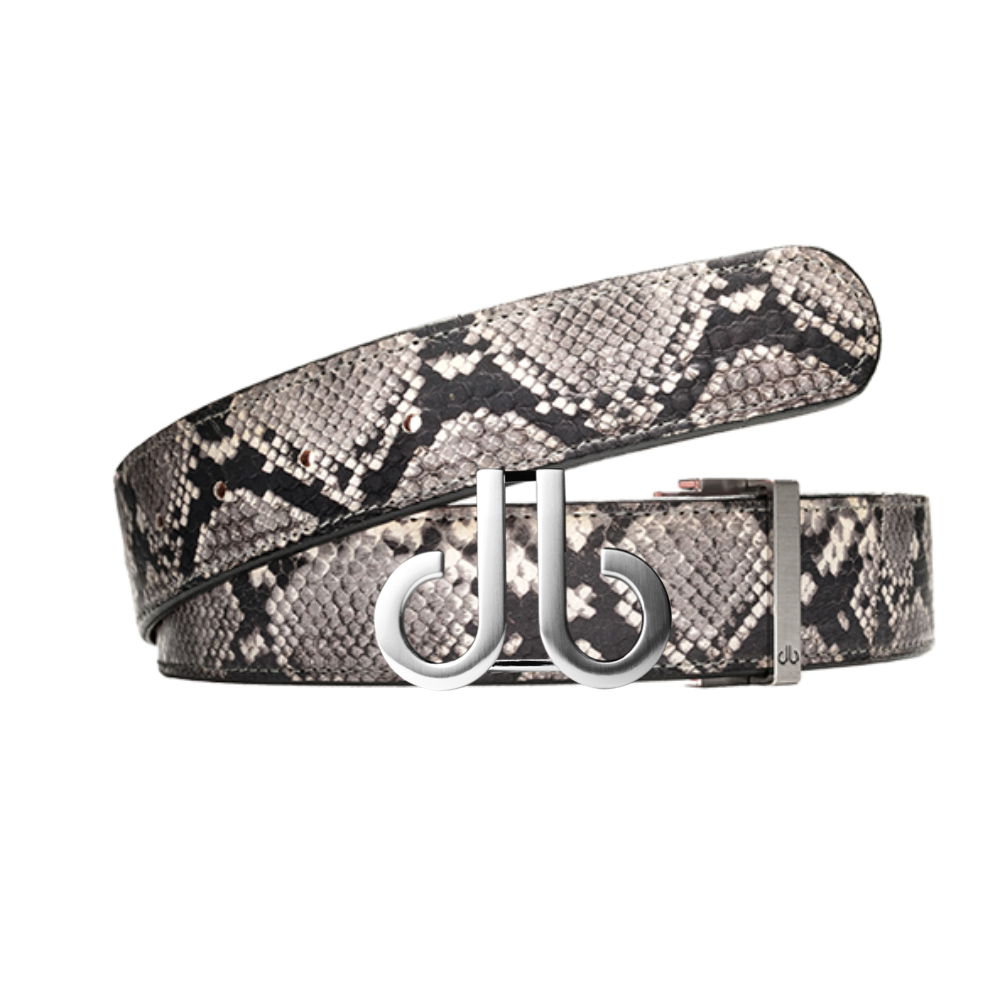 Python Snakeskin Strap with DB Silver Icon Buckle