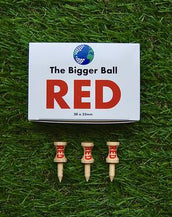 The Bigger Ball - Bamboo Castle Golf Tees - Red 32mm