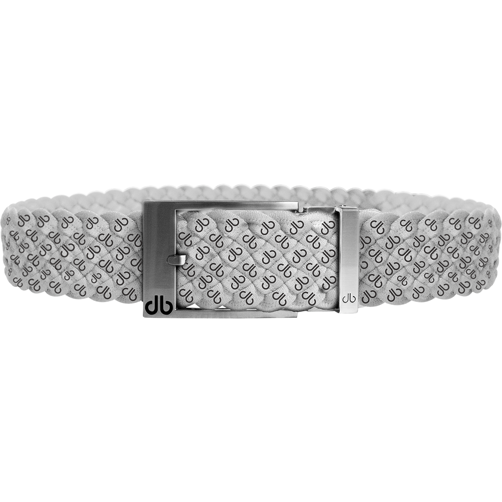 White DB Icon Dreave Reversible Belt with Prong