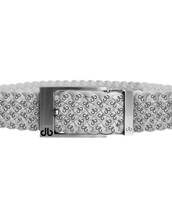 White DB Icon Dreave Reversible Belt with Prong