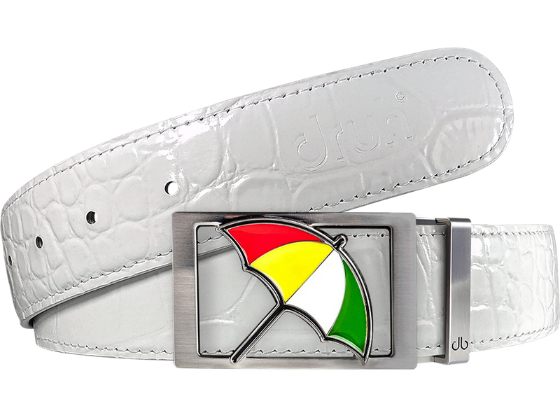 Arnold Palmer Crocodile Leather Belt in White