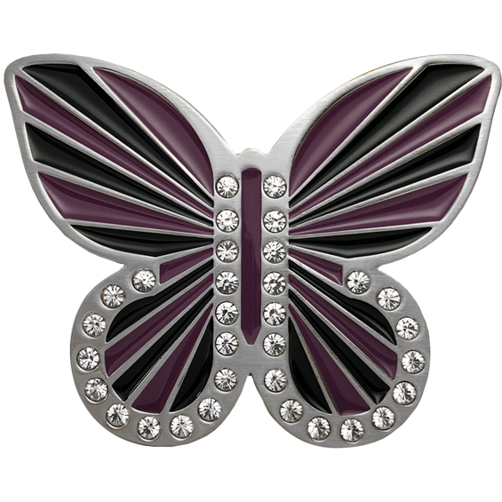 Black and Purple Butterfly Buckle