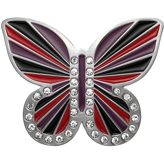 Red, Black and Purple Butterfly Buckle