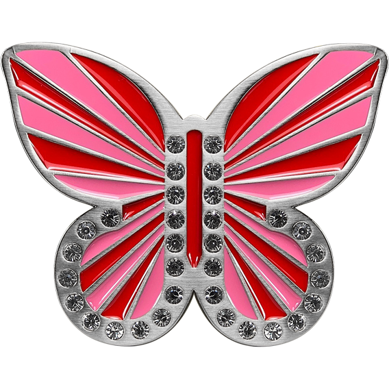 Red and Pink Butterfly Buckle