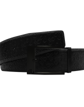 Brown Db Icon Pattern Embossed Leather Belt With Black Classic Prong Buckle