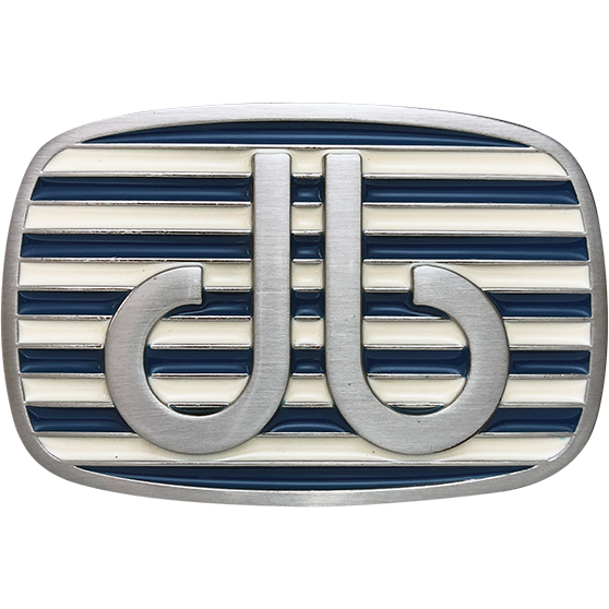 White and Blue Stripe Buckle