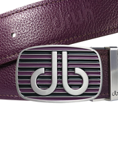 Purple Full Grain Textured Leather Strap with Buckle