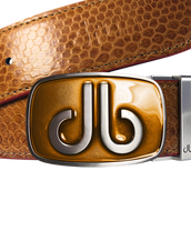 Brown Snakeskin Leather Belt with buckle