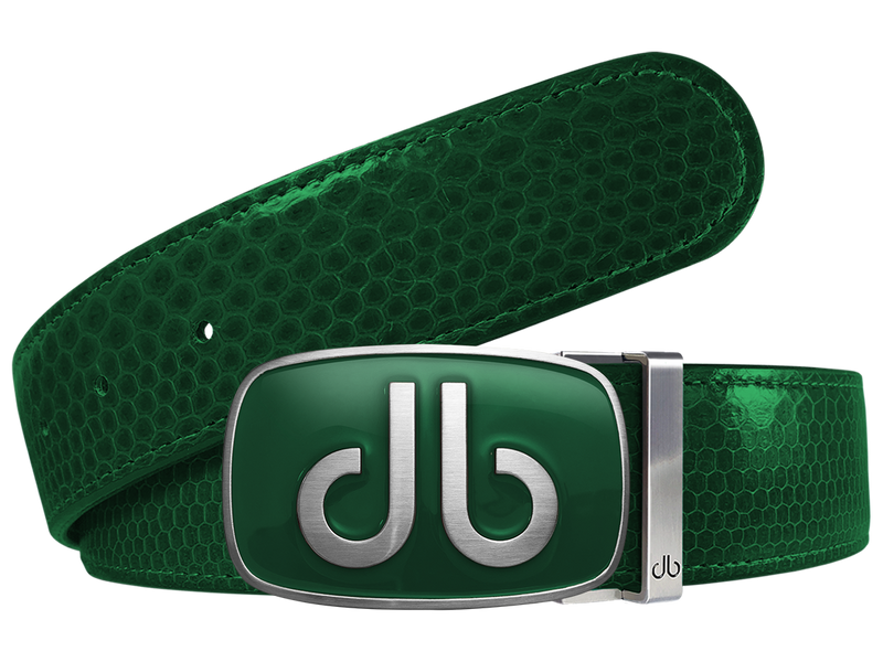 Green Snakeskin Leather Belt with buckle