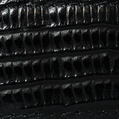 Black Lizard Textured Leather Belt