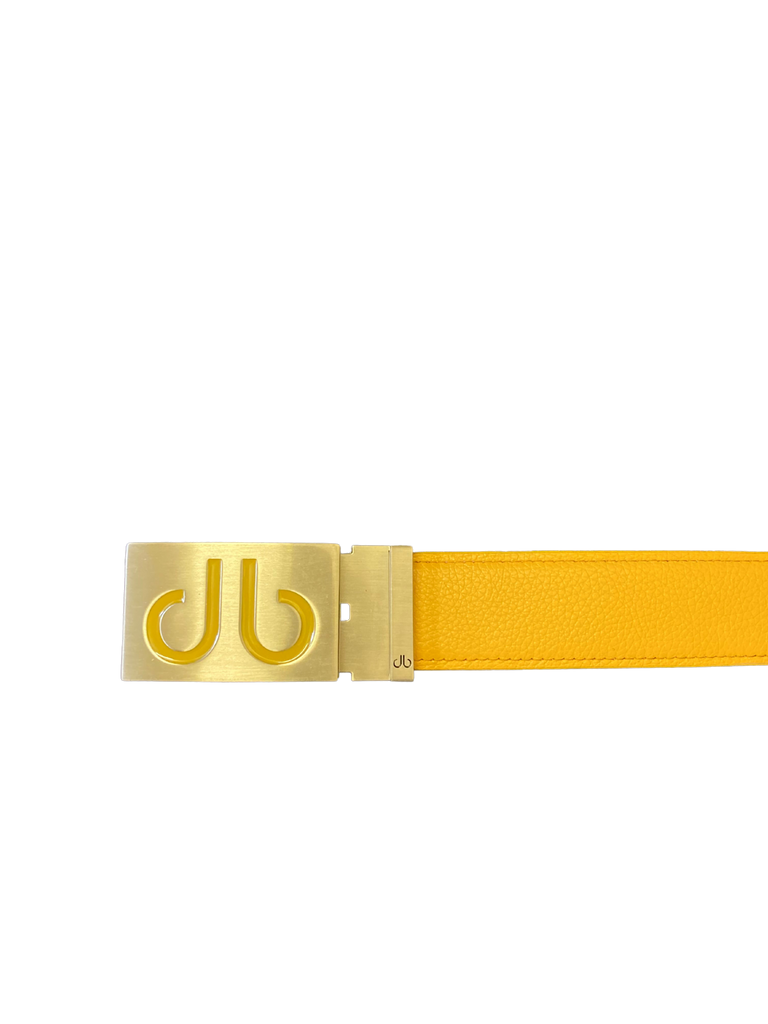 Yellow Full Grain Tour Belt with Yellow Infill Buckle