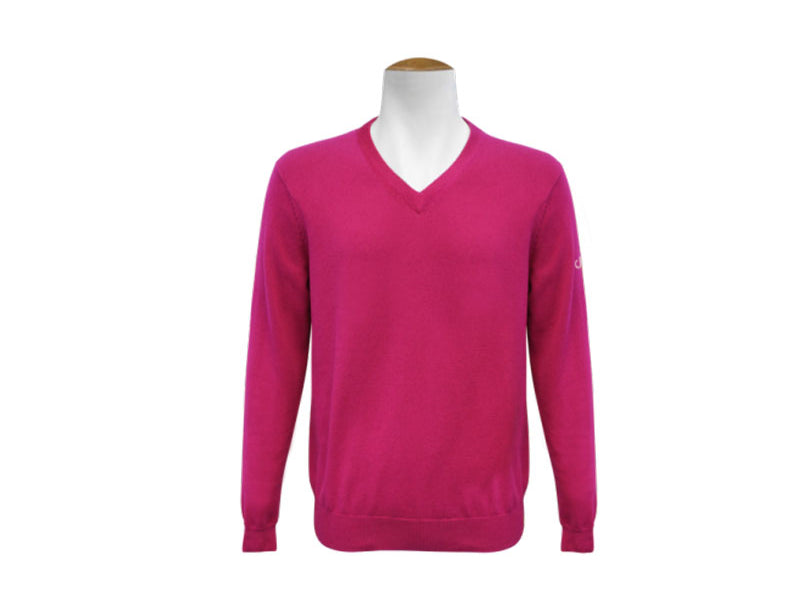 V Neck Jumper - Magenta