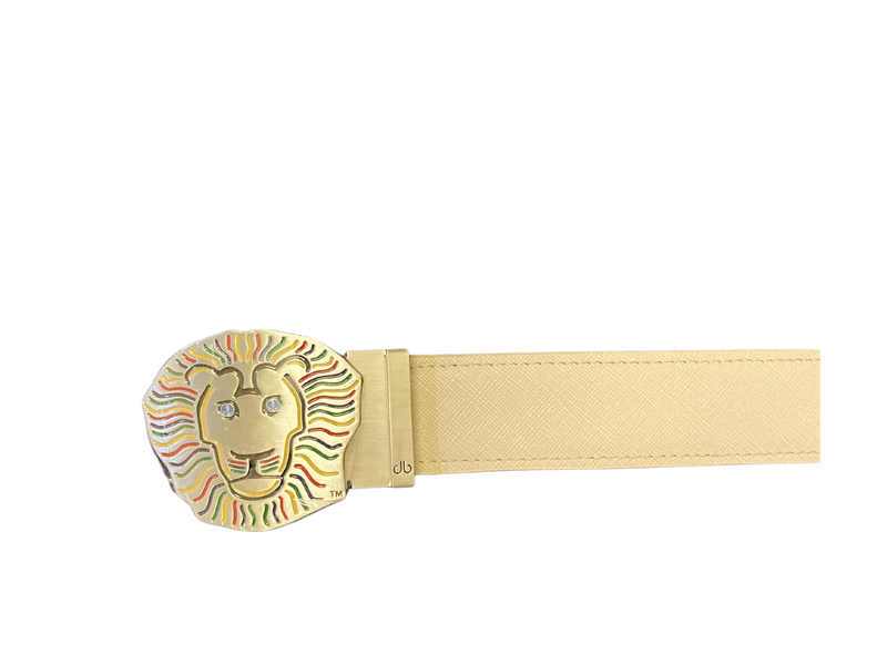 Light Grey Textured Tour Belt with John Daly Lion Buckle