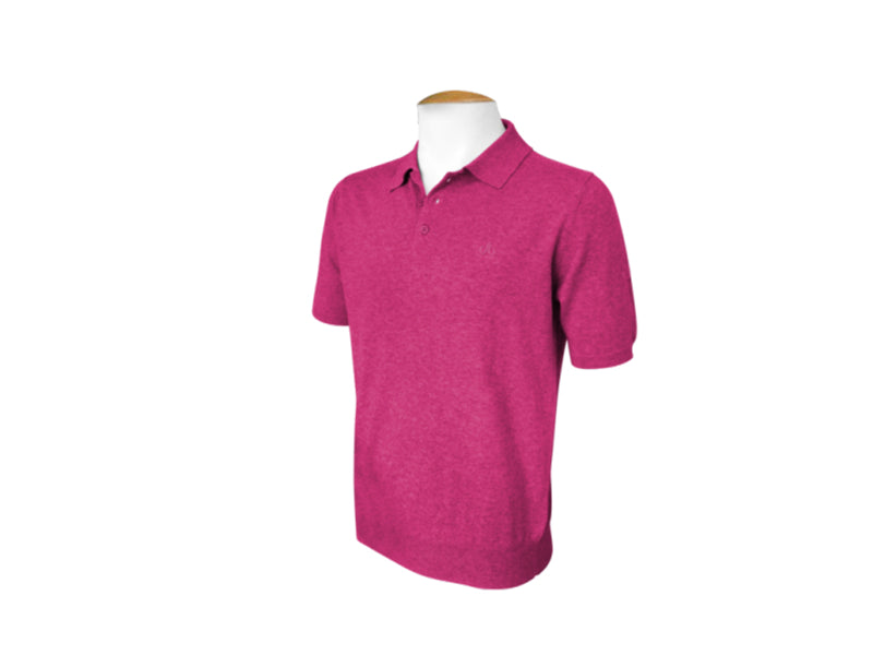 Short Sleeve Polo Jumper - Magenta