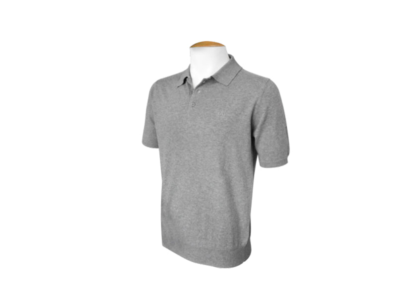 Short Sleeve Polo Jumper - Grey