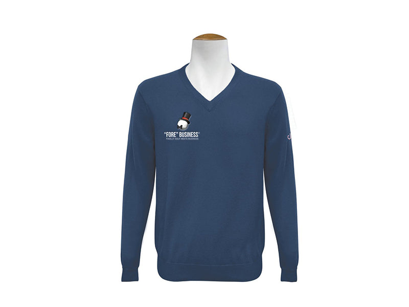 'FORE' V neck Jumper - Navy