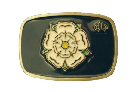 Yorkshire White Rose Buckle with Plain Players Strap