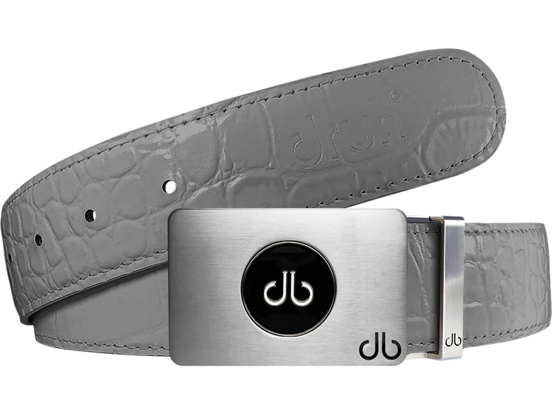 Ballmarker Grey Crocodile Leather Texture Belt