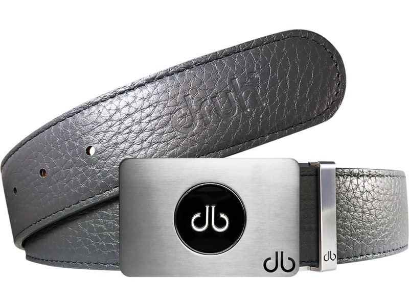 Ballmarker Grey Full Grain Leather Texture Belt