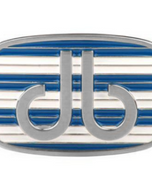 White and Blue Double Stripe Buckle