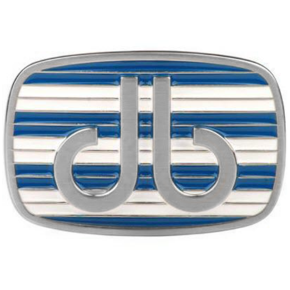 White and Blue Double Stripe Buckle
