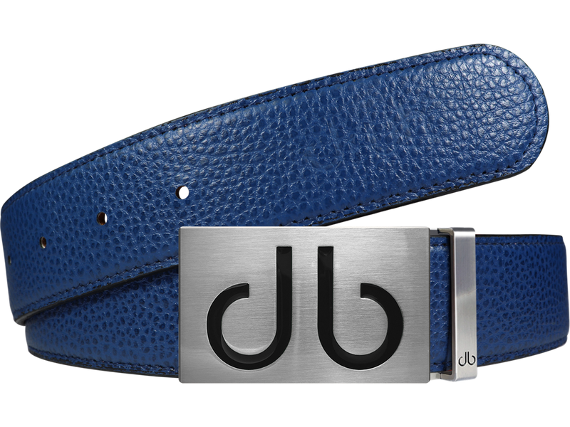 Full Grain Leather Belt in Blue with Blue ‘db’ infill Buckle