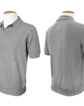 Short Sleeve Polo Jumper - Grey