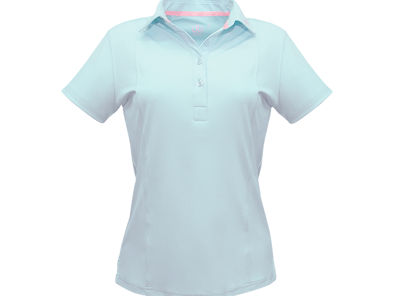 Light Blue Designer Polo Shirt Women