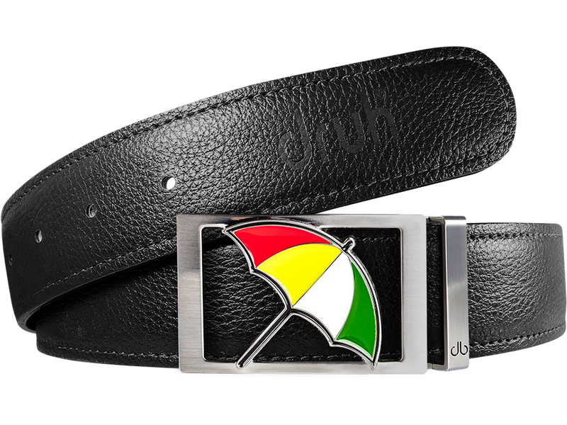 Arnold Palmer Ballmarker Buckle and Full Grain Leather Belt in Black