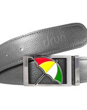 Arnold Palmer Ballmarker Buckle and Full Grain Leather Belt in Gray