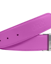Pink Plain Textured Leather Belt