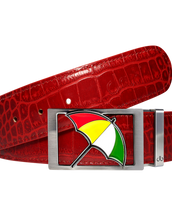Arnold Palmer Crocodile Leather Belt in Red